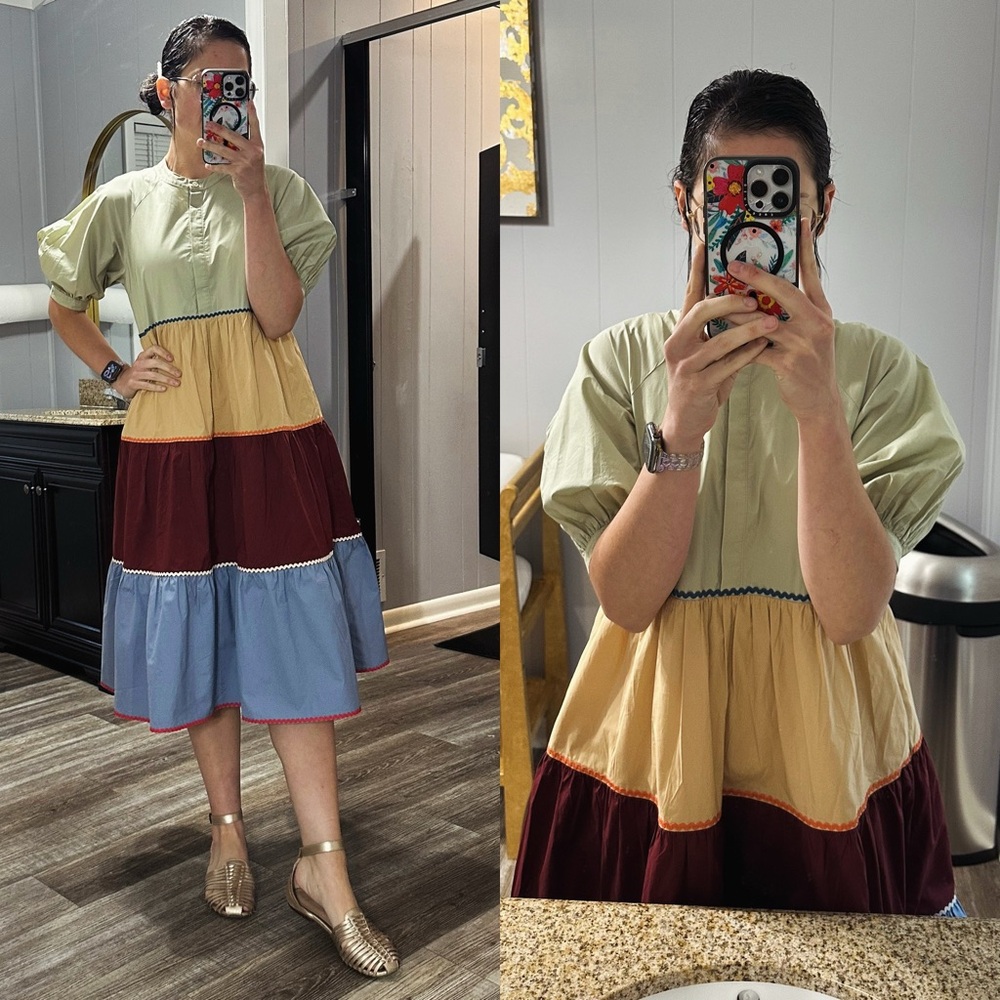 English Factory Multicolor Tiered Dress